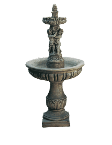 Putti Cast Stone Outdoor Fountain Fountain Tuscan